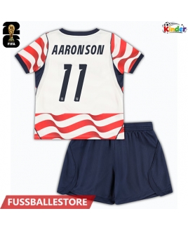 Günstige Vereinigte Staaten Brenden Aaronson #11 Heimtrikotsatz Kinder WM 2026 Kurzarm (+ Kurze Hosen)